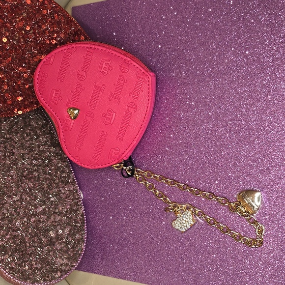 πHPπ Juicy Couture πNWTπ Beautiful Bright Pink Heart Shaped Wristlet!πππ - Picture 6 of 13